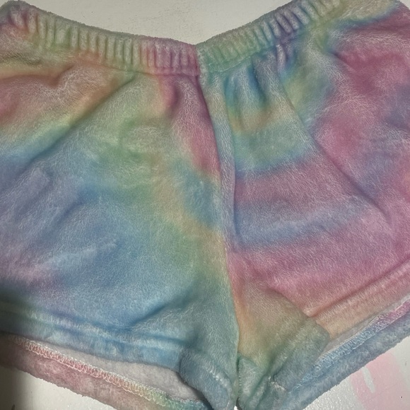 Pastel tie-dye rainbow fizzy shorts, Size Small - Picture 3 of 3